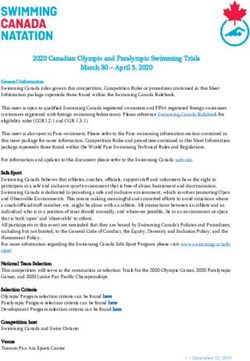 2020 Canadian Olympic and Paralympic Swimming Trials March 30 - April 5, 2020 - TeamUnify