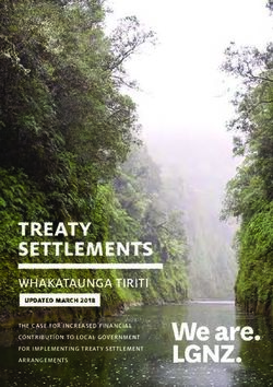 TREATY SETTLEMENTS WHAKATAUNGA TIRITI - THE CASE FOR INCREASED FINANCIAL CONTRIBUTION TO LOCAL GOVERNMENT - LGNZ