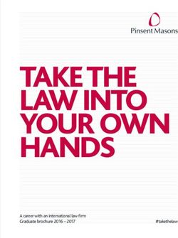 Take the Law Into Your Own Hands - Pinsent Masons Graduate Brochure 2017