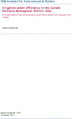 Irrigation water efficiency in the Canale Emiliano Romagnolo district, Italy - An assessment of the existing water governance system and prospects ...