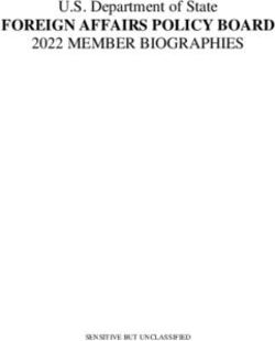 FOREIGN AFFAIRS POLICY BOARD - 2022 MEMBER BIOGRAPHIES U.S. Department of State