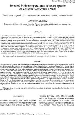 Selected body temperatures of seven species of Chilean Liolaemus lizards