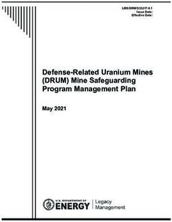 Defense-Related Uranium Mines (DRUM) Mine Safeguarding Program Management Plan - May 2021