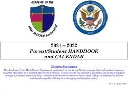 Parent/Student HANDBOOK and CALENDAR 2021 2022