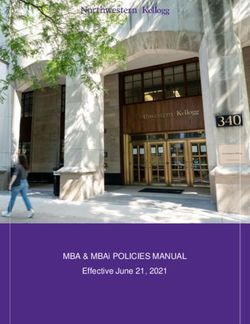 MBA & MBAi POLICIES MANUAL - Effective June 21, 2021