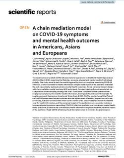 A chain mediation model on COVID 19 symptoms and mental health outcomes in Americans, Asians and Europeans - Nature
