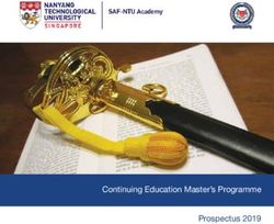 Continuing Education Master's Programme Prospectus 2019