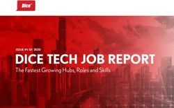 DICE TECH JOB REPORT The Fastest Growing Hubs, Roles and Skills - ISSUE #1: Q1 2020 - SherlockTalent