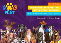 THE BIGGEST DOG FESTIVAL IN THE CZECH REPUBLIC - www.dogfest.cz 28 th - 29 th September 2020 - Prague - Letňany