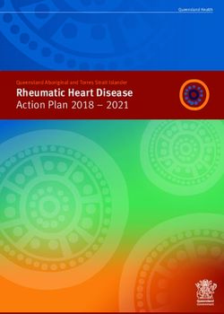Rheumatic Heart Disease - Action Plan 2018 - 2021 Queensland Aboriginal and Torres Strait Islander