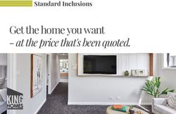 Get the home you want - at the price that's been quoted - Standard Inclusions - King Homes NSW