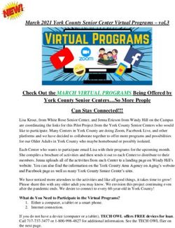 March 2021 York County Senior Center Virtual Programs - vol.3