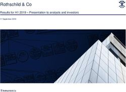 Rothschild & Co Results for H1 2019 - Presentation to analysts and investors - Half Year results presentation