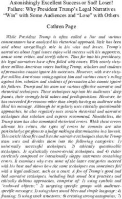 Astonishingly Excellent Success or Sad! Loser! Failure: Why President Trump's Legal Narratives "Win" with Some Audiences and "Lose" with Others ...