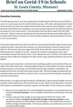 Brief on Covid-19 in Schools - St. Louis County, Missouri