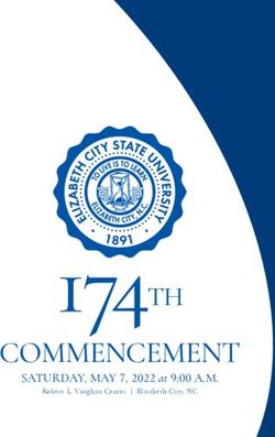 174TH COMMENCEMENT SATURDAY, MAY , 2022 at 9:00 A.M - Elizabeth City State University
