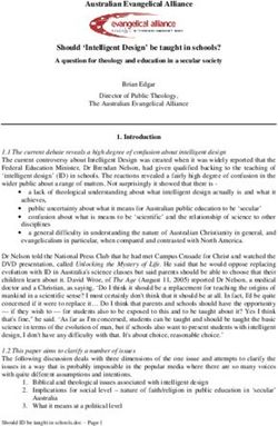 Australian Evangelical Alliance Should 'Intelligent Design' be taught in schools? A question for theology and education in a secular society