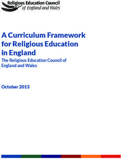 A Curriculum Framework for Religious Education in England - The Religious Education Council of England and Wales