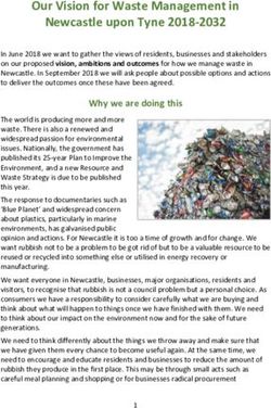 Our Vision for Waste Management in Newcastle upon Tyne 2018-2032