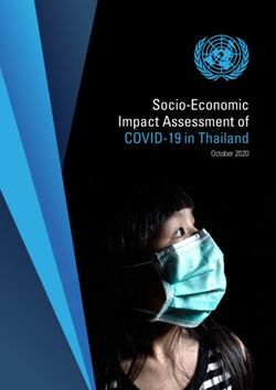 Socio-Economic Impact Assessment of COVID-19 in Thailand - October 2020