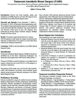 Tumescent Anesthetic Breast Surgery (TABS)