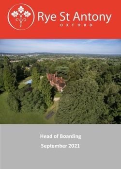 Head of Boarding September 2021 - Rye St Antony