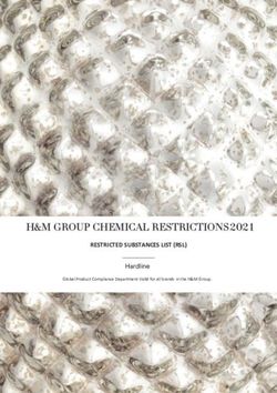 H&M GROUP CHEMICAL RESTRICTIONS 2021 - RESTRICTED SUBSTANCES LIST (RSL)