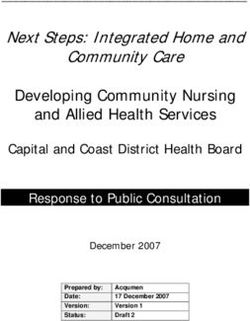 Next Steps: Integrated Home and Community Care Developing Community Nursing and Allied Health Services