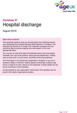 Hospital discharge Factsheet 37 - Age UK