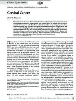 Cervical Cancer David H. Moore, MD - Clinical Expert Series
