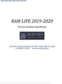 RAM LIFE 2019-2020 Parent-Student Handbook - ORATORY PREPARATORY SCHOOL