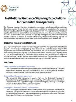 Institutional Guidance Signaling Expectations for Credential Transparency