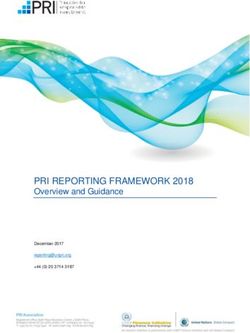 PRI REPORTING FRAMEWORK 2018 - Overview and Guidance - Principles for Responsible Investment