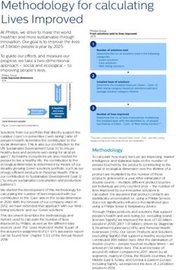 Methodology for calculating Lives Improved - Philips