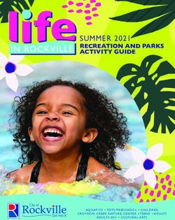 RECREATION AND PARKS ACTIVITY GUIDE - SUMMER 2021 - AQUATICS TOTS/PRESCHOOL CHILDREN - City of Rockville