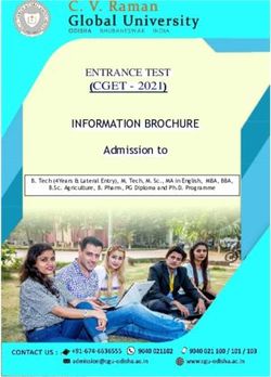 INFORMATION BROCHURE CGET 2021 - ENTRANCE TEST - CV RAMAN Global University