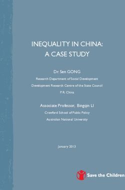 INEQUALITY IN CHINA: A CASE STUDY - DR. SEN GONG ASSOCIATE PROFESSOR, BINGQIN LI RESEARCH DEPARTMENT OF SOCIAL DEVELOPMENT - SAVE THE ...