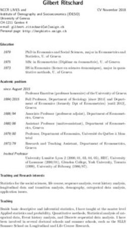 Gilbert Ritschard - Université de ...