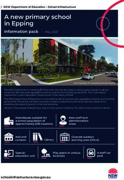 A new primary school in Epping - Information pack | May 2021