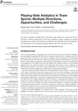 Playing-Side Analytics in Team Sports: Multiple Directions, Opportunities, and Challenges - Frontiers