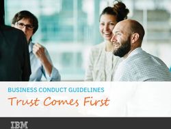 Trust Comes First BUSINESS CONDUCT GUIDELINES