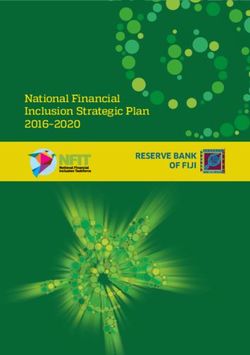 National Financial Inclusion Strategic Plan 2016-2020 - RESERVE BANK OF FIJI - Pacific Financial Inclusion Programme