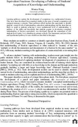 Equivalent Fractions: Developing a Pathway of Students' Acquisition of Knowledge and Understanding - ERIC