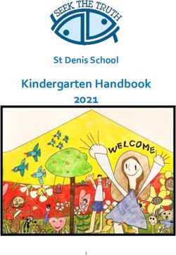 Kindergarten Handbook 2021 - St Denis School