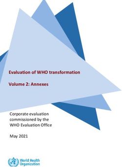 Evaluation of WHO transformation Volume 2: Annexes - Corporate evaluation commissioned by the WHO Evaluation Office May 2021 - WHO ...