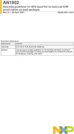 AN1902 Assembly guidelines for QFN (quad flat no-lead) and SON (small outline no-lead) packages Rev. 9 - 28 April 2021 - NXP