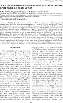 TICKS AND TICK-BORNE PATHOGENS FROM WILDLIFE IN THE FREE STATE PROVINCE, SOUTH AFRICA