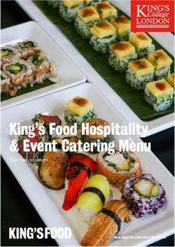King's Food Hospitality & Event Catering Menu - KING'S FOOD - External customers - King's Venues