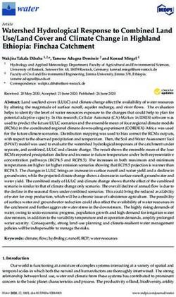 Watershed Hydrological Response to Combined Land Use/Land Cover and Climate Change in Highland Ethiopia: Finchaa Catchment - MDPI