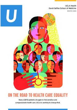 ON THE ROAD TO HEALTH CARE EQUALITY - UCLA Health David Geffen School of Medicine
